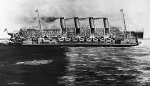 Reaction Collection: Sectional drawing of the Lusitania