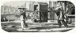 Palanquin Prints: Sedan Chair in Shanghai 1860