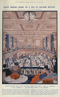 Nightspot Prints: Sedate modern diners, the Trocadero by Chesley Bonestell