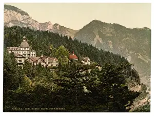 Lucerne Prints: Seelisberg and Hotel Sonnenberg, Lake Lucerne, Switzerland