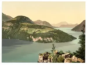 Seelisberg and Pilatus, Lake Lucerne, Switzerland