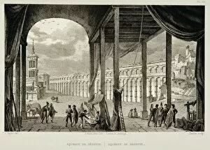 Acqueduct Gallery: Segovia. The Acqueduct, 19th c. Engraving. SPAIN