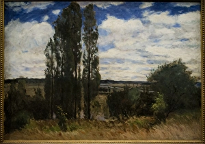 Images Dated 11th July 2015: Seine. Landscape with Poplars, 1877, by Carl Fredrik Hill