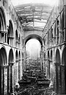 Nave Prints: Selby Abbey, after the fire of October 1906