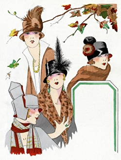 Images Dated 16th April 2012: Selection of autumn hat designs by Esther Meyer