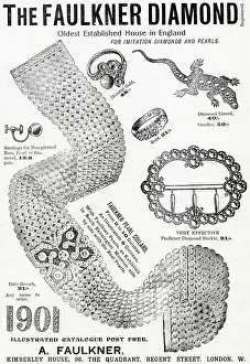 Ears Prints: A selection of elegant Edwardian diamond jewellery. Date: 1901