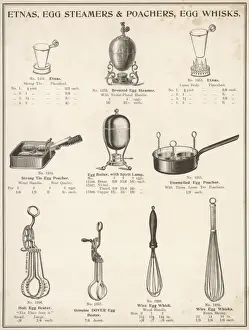 A selection of etnas, egg steamers, poachers and whisks