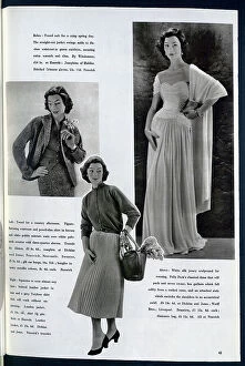 Garments Collection: A selection of fashionable outfits for women. Date: 1954