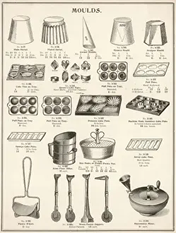 Utensil Prints: A selection of moulds and other kitchen equipment