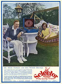 Winnie Gallery: Selector portable wireless advertisement, 1929