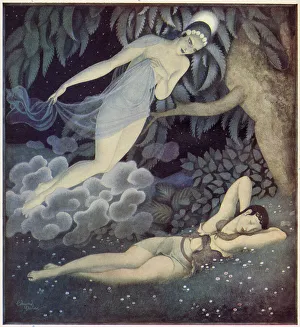 Handsome Prints: Selene and Endymion - Edmund Dulac