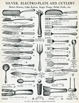 Electro Prints: Seletion of sterling silver, electro-plate cutlery 1929