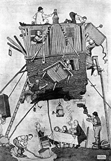 Self-Help in War Time by Heath Robinson Building a Bungalow