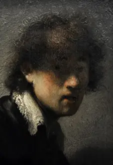 1629 Prints: Self-portrait, 1628-1629, by Rembrandt Harmenszoon van Rijn