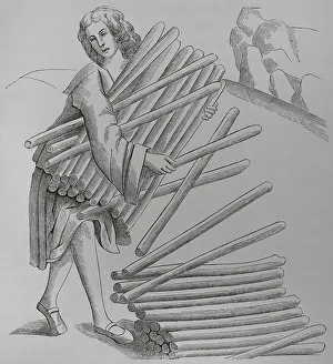 Feudal Prints: The selfish and envious villain. Engraving