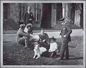 Images Dated 8th February 2012: The Selfridge family at Highcliffe Castle, 1921