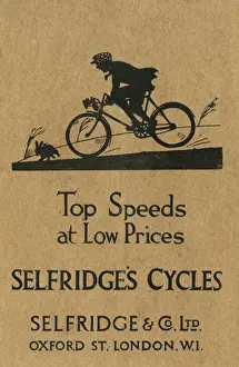 Selfridges Prints: Selfridges cycle advertisement by H. L. Oakley