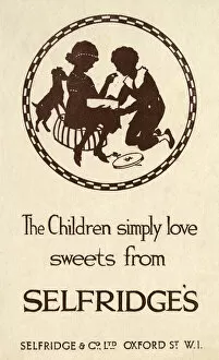 Confectionary Collection: Selfridges sweets advertisement by H. L. Oakley
