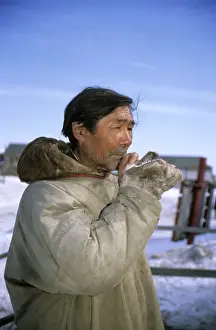 Minority Prints: Selkup Man (North Siberian minority), in tradional