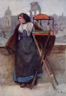 Lazio Prints: Selling birds in Rome, Italy