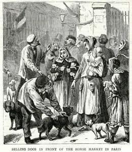 Shortage Prints: Selling dogs for food 1871