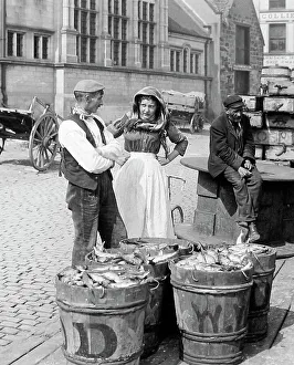 Selling fish in Cornwall