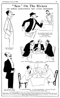 Images Dated 2nd September 2015: Sem on the Riviera, famous personalities 1913