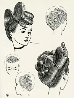 Images Dated 23rd May 2012: Semi-Edwardian hairstyle 1940s