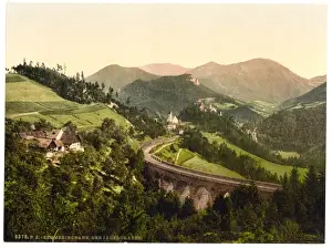 Styria Prints: Semmering Railway, Der Jagergraben, Styria, Austro-Hungary