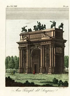 Giarrè Collection: Sempione Gate or Porta Sempione in Milan, Italy