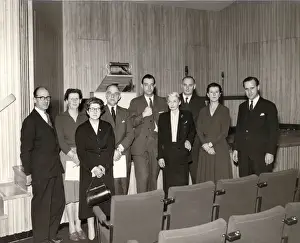 Archie Prints: Senior staff at the opening of the Lecture Theatre