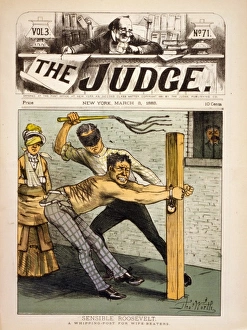 Blindfold Collection: Sensible Roosevelt - A whipping-post for wife-beaters