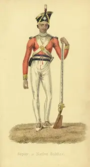 Sepoy Prints: Sepoy, sipahee or native Indian soldier