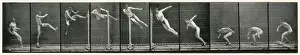 Sequence of a man doing the high jump Date: 1880s
