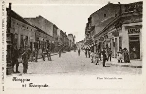Michael Collection: Serbia - Belgrade - Prince Michael Street