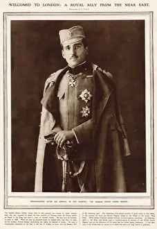 Regent Prints: Serbian Crown Prince Alexander (1888-1934) photographed upon a arrival to London in 1916