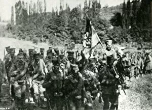 Serbian infantry, Battle of Drina, Serbia, WW1