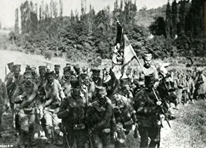 Infantry Collection: Serbian infantry, Battle of Drina, Serbia, WW1