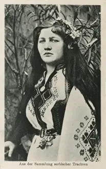 Serbian Prints: Serbian Lady in National Costume