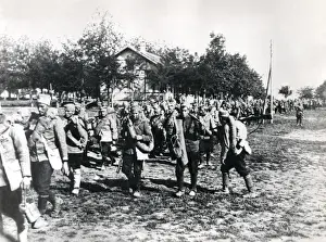 Serbian troops on the march, eastern front, WW1
