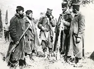 Serbian troops relaxing, WW1