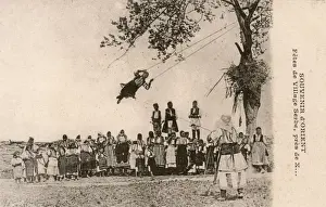 Serbian Villagers celebrate a traditional festival day