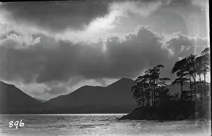Serene Landscape with Mountains and Water