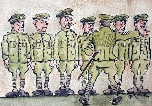 Addressing Gallery: A Sergeant addressing a rank of soldiers