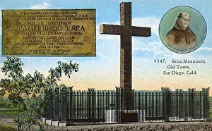 Serra Monument, Old Town, San Diego, California, USA