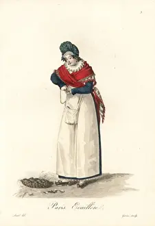 Tradeswomenofparis Prints: Servant at the baths, Paris, early 19th century
