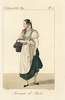 Polka Gallery: Servant girl of Basel, Switzerland, 19th century