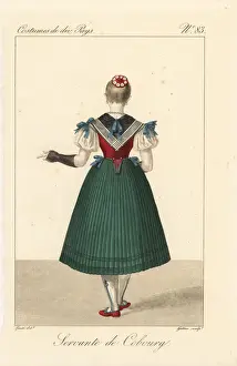 Servant girl of Coburg, Franconia, Germany, 19th century
