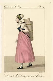 Servant woman of Coburg, Franconia, Germany, 19th century