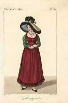 Servant woman of Fribourg, Switzerland, 19th century